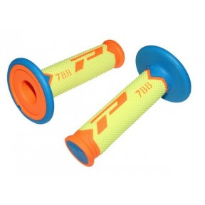 Ръкохватки тип мотор Pro Grip Triple Density ЖЪЛТО/ОРАНЖЕВО/СИНЬО 22мм/11,5см
