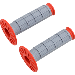 Ръкохватки тип мотор RENTHAL Dual-Compound СИВО/ЧЕРВЕНО 22мм/11,5см
