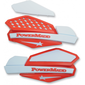 Гардове за ръце POWERMADD Star Series БЯЛО/ЧЕРВЕНО 22мм
