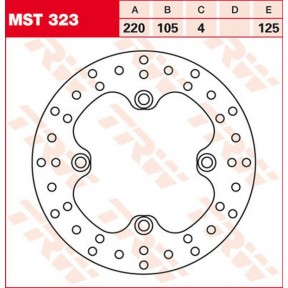 Спирачен диск TRW 220mm/125mm/4mm ЗА HONDA/KAWASAKI/SUZUKI TRX/KFX/LT-Z 400 2002-2018