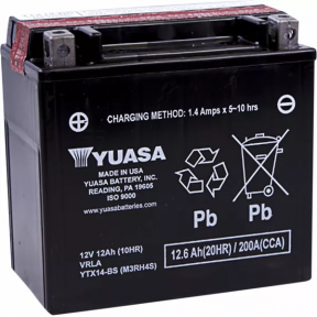 Акумулатор YUASA AGM Maintenance 200A/12Ah 152,4 mm/145 mm/87,3 mm