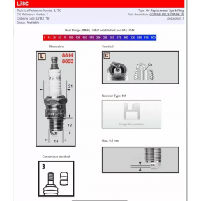 Запалителна свещ CHAMPION S-Plug L78C