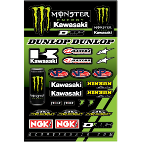 Стикери D'COR VISUALS Kawasaki Racing/Monster Energy