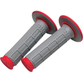 Ръкохватки тип мотор RENTHAL Tapered СИВО/ЧЕРВЕНО 22мм/11,7см