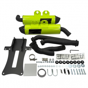 Цяла генерация HMF Full Dual Exhaust ЗА POLARIS SPORTSMAN/SCRAMBLER 1000 VENOM GREEN