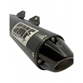 Крайно гърне HMF Slip-On за Can-Am Outlander G1 500/650/800 MAX – Black / Silver Крайно гърне HMF Slip-On за Can-Am Outlander G1 500/650/800 MAX – Black / Silver